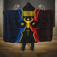 Moldova Hooded Blanket The Aurochs Symbol With Patterns - Wonder Print Shop