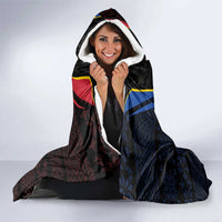 Moldova Hooded Blanket The Aurochs Symbol With Patterns - Wonder Print Shop
