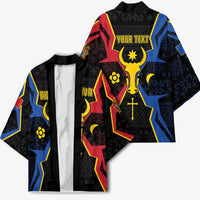 Personalized Moldova Kimono The Aurochs Symbol With Patterns - Wonder Print Shop