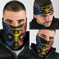 Moldova Neck Gaiter The Aurochs Symbol With Patterns - Wonder Print Shop