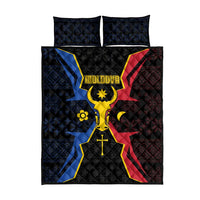 Moldova Quilt Bed Set The Aurochs Symbol With Patterns - Wonder Print Shop