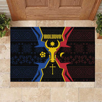 Moldova Rubber Doormat The Aurochs Symbol With Patterns - Wonder Print Shop