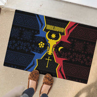 Moldova Rubber Doormat The Aurochs Symbol With Patterns - Wonder Print Shop