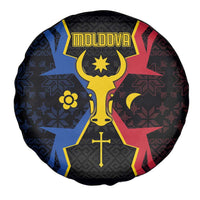 Moldova Spare Tire Cover The Aurochs Symbol With Patterns - Wonder Print Shop