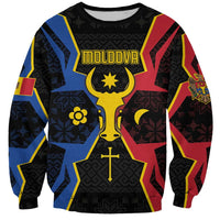 Personalized Moldova Sweatshirt The Aurochs Symbol With Patterns - Wonder Print Shop