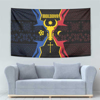 Moldova Tapestry The Aurochs Symbol With Patterns - Wonder Print Shop