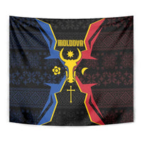 Moldova Tapestry The Aurochs Symbol With Patterns - Wonder Print Shop