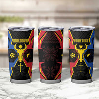 Personalized Moldova Tumbler Cup The Aurochs Symbol With Patterns - Wonder Print Shop