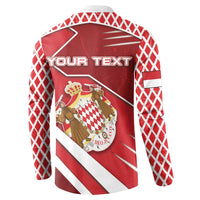Personalized Monaco Button Sweatshirt Coat Of Arms Unique Style - Wonder Print Shop