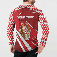 Personalized Monaco Button Sweatshirt Coat Of Arms Unique Style - Wonder Print Shop