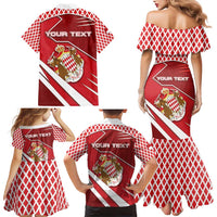 Personalized Monaco Family Matching Mermaid Dress and Hawaiian Shirt Coat Of Arms Unique Style - Wonder Print Shop