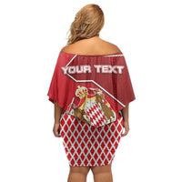 Personalized Monaco Family Matching Off Shoulder Short Dress and Hawaiian Shirt Coat Of Arms Unique Style - Wonder Print Shop