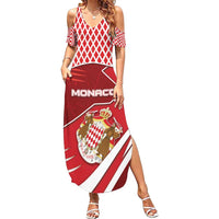 Personalized Monaco Family Matching Summer Maxi Dress and Hawaiian Shirt Coat Of Arms Unique Style - Wonder Print Shop