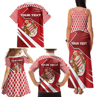 Personalized Monaco Family Matching Tank Maxi Dress and Hawaiian Shirt Coat Of Arms Unique Style - Wonder Print Shop