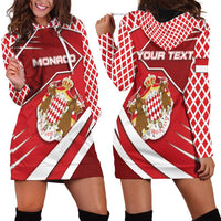 Personalized Monaco Hoodie Dress Coat Of Arms Unique Style - Wonder Print Shop