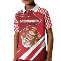 Personalized Monaco Kid Polo Shirt Coat Of Arms Unique Style - Wonder Print Shop