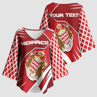 Personalized Monaco Kimono Sleeve Blouse Coat Of Arms Unique Style - Wonder Print Shop