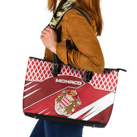 Monaco Leather Tote Bag Coat Of Arms Unique Style - Wonder Print Shop