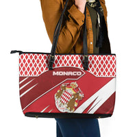 Monaco Leather Tote Bag Coat Of Arms Unique Style - Wonder Print Shop