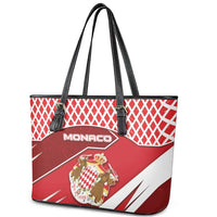 Monaco Leather Tote Bag Coat Of Arms Unique Style - Wonder Print Shop