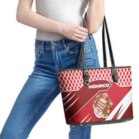 Monaco Leather Tote Bag Coat Of Arms Unique Style - Wonder Print Shop