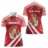 Personalized Monaco Women Polo Shirt Coat Of Arms Unique Style - Wonder Print Shop