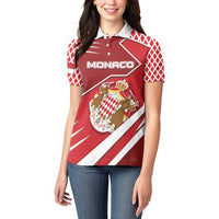 Personalized Monaco Women Polo Shirt Coat Of Arms Unique Style - Wonder Print Shop