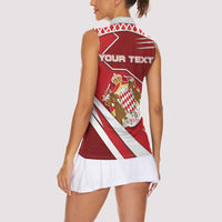 Personalized Monaco Women Sleeveless Polo Shirt Coat Of Arms Unique Style - Wonder Print Shop