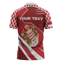 Personalized Monaco Zipper Polo Shirt Coat Of Arms Unique Style - Wonder Print Shop