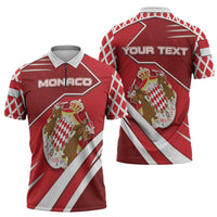 Personalized Monaco Zipper Polo Shirt Coat Of Arms Unique Style - Wonder Print Shop