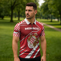 Personalized Monaco Zipper Polo Shirt Coat Of Arms Unique Style - Wonder Print Shop