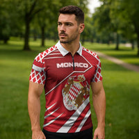 Personalized Monaco Zipper Polo Shirt Coat Of Arms Unique Style - Wonder Print Shop