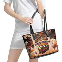 Odysseus World Tour Leather Tote Bag Ancient Greek Mythology