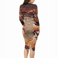 Odysseus World Tour Long Sleeve Bodycon Dress Ancient Greek Mythology