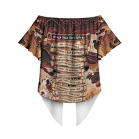 Odysseus World Tour Off Shoulder Wrap Waist Top Ancient Greek Mythology