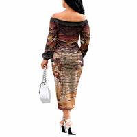 Odysseus World Tour Off The Shoulder Long Sleeve Dress Ancient Greek Mythology