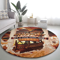 Odysseus World Tour Round Carpet Ancient Greek Mythology