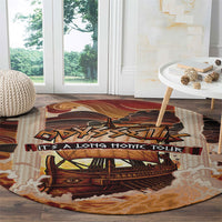 Odysseus World Tour Round Carpet Ancient Greek Mythology