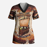 Odysseus World Tour Scrub Top Ancient Greek Mythology
