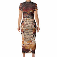 Odysseus World Tour Short Sleeve Bodycon Dress Ancient Greek Mythology