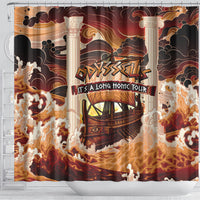 Odysseus World Tour Shower Curtain Ancient Greek Mythology