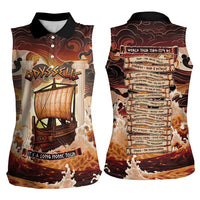 Odysseus World Tour Women Sleeveless Polo Shirt Ancient Greek Mythology