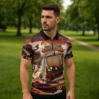 Odysseus World Tour Zipper Polo Shirt Ancient Greek Mythology