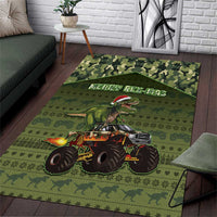 Dinosaur Christmas Area Rug Merry Rexmas - Wonder Print Shop
