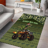 Dinosaur Christmas Area Rug Merry Rexmas - Wonder Print Shop