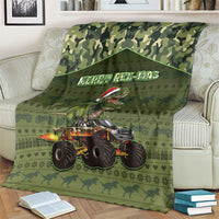 Dinosaur Christmas Blanket Merry Rexmas - Wonder Print Shop