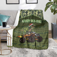Dinosaur Christmas Blanket Merry Rexmas - Wonder Print Shop