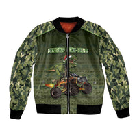 Dinosaur Christmas Bomber Jacket Merry Rexmas - Wonder Print Shop