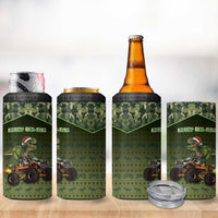 Dinosaur Christmas 4 in 1 Can Cooler Tumbler Merry Rexmas - Wonder Print Shop