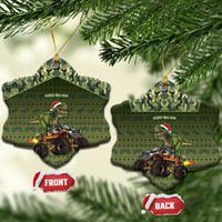 Dinosaur Christmas Ceramic Ornament Merry Rexmas - Wonder Print Shop